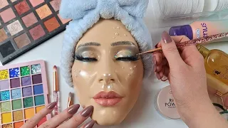 ASMR Makeup On Mannequin No Talking 