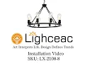 Lighceac Black Farmhouse Wagon Wheel Chandelier Installation