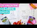 DIY Valentine Coloring Pages Silhouette Cut File to Printable