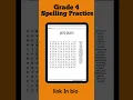 Grade 4 Spelling Practice Printables