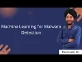 Machine Learning for Malware Detection