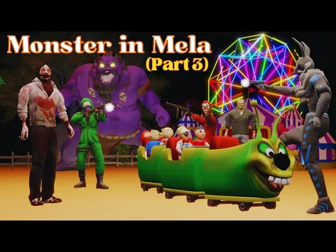 Download MP3 Monster In Mela Part 3 | Giant Wheel | Horse Ride |Fair Swing | Roller Coaster | Gulli Bulli