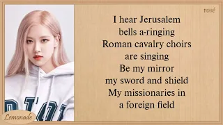 BLACKPINK Rosé Viva La Vida Lyrics Cover Coldplay 