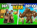 Lagu I Survived 100 Days as a BEAR in Minecraft