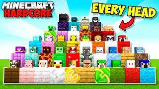 I Collected EVERY MOB HEAD In Minecraft Hardcore