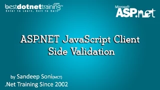 ASP NET JavaScript Client Side Validation