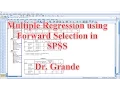 Multiple Regression using Forward Selection Method in SPSS