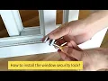 Kajin Hardware How to install the window security lock
