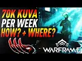 Where to get 70 000 KUVA Per Week using PINIONS and RIVEN SLIVERS in Warframe