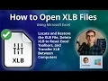 How to Open XLB Files Microsoft Excel
