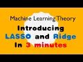 Machine Learning Basics 01 Introduction to LASSO and Ridge Regression for dummies in 3 minutes