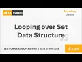 Looping Over Set Data Structure ES6 Operators Data Structures Modern JavaScript Course