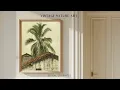 Palm Tree Vintage Wall Art Tropical Landscape Painting Colonial Style Decor