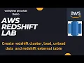 How to Create Redshift Cluster Load Data Unload Data Redshift spectrum