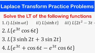28 - Laplace Transforms Practice Problems 1