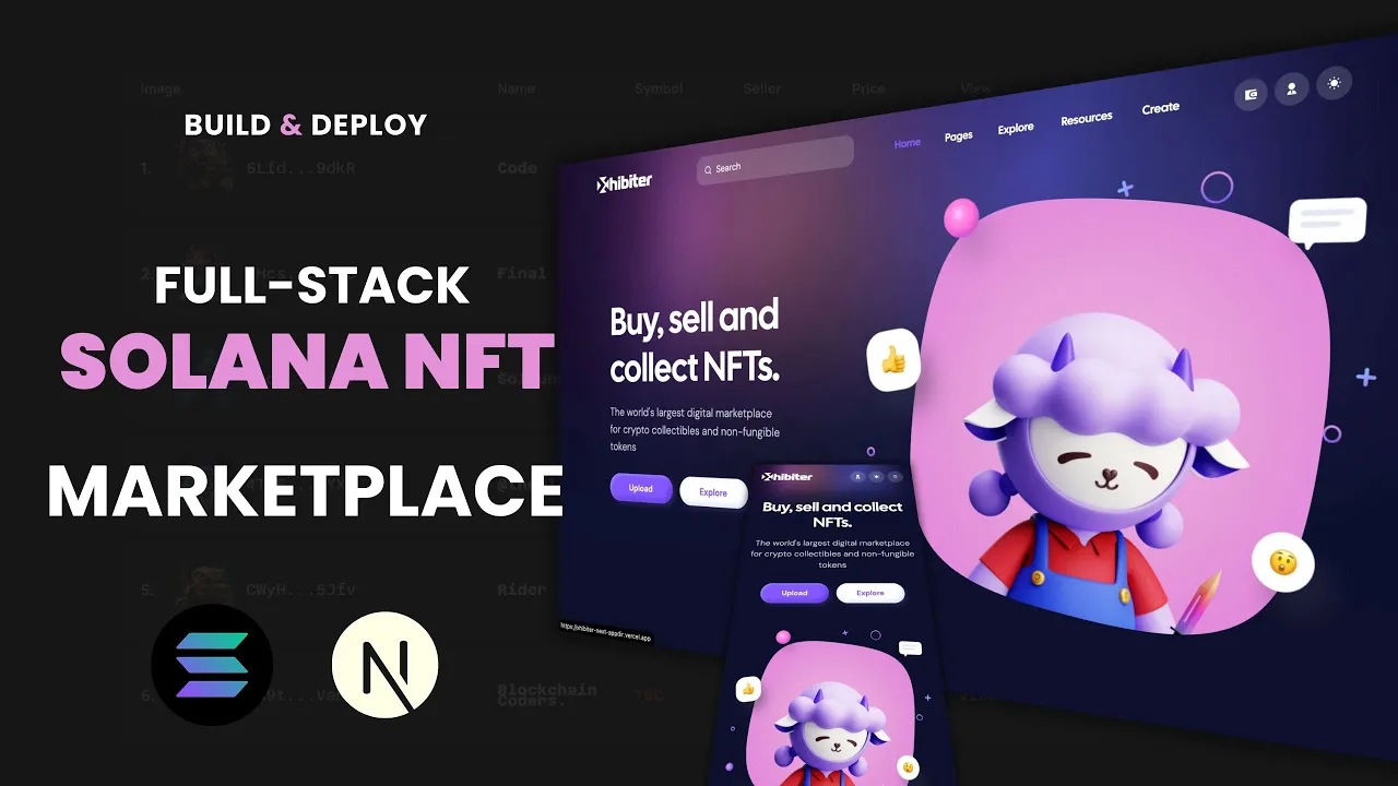 Creating & Deploying Full-Stack Solana NFT Marketplace DApp | Next.js, Context API & Metaplex