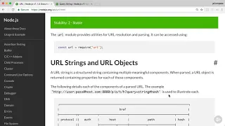 NodeJS Parsing URLs and Query String
