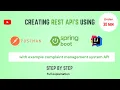Creating REST API using spring boot How to create REST API in Springboot with IntelliJ IDE