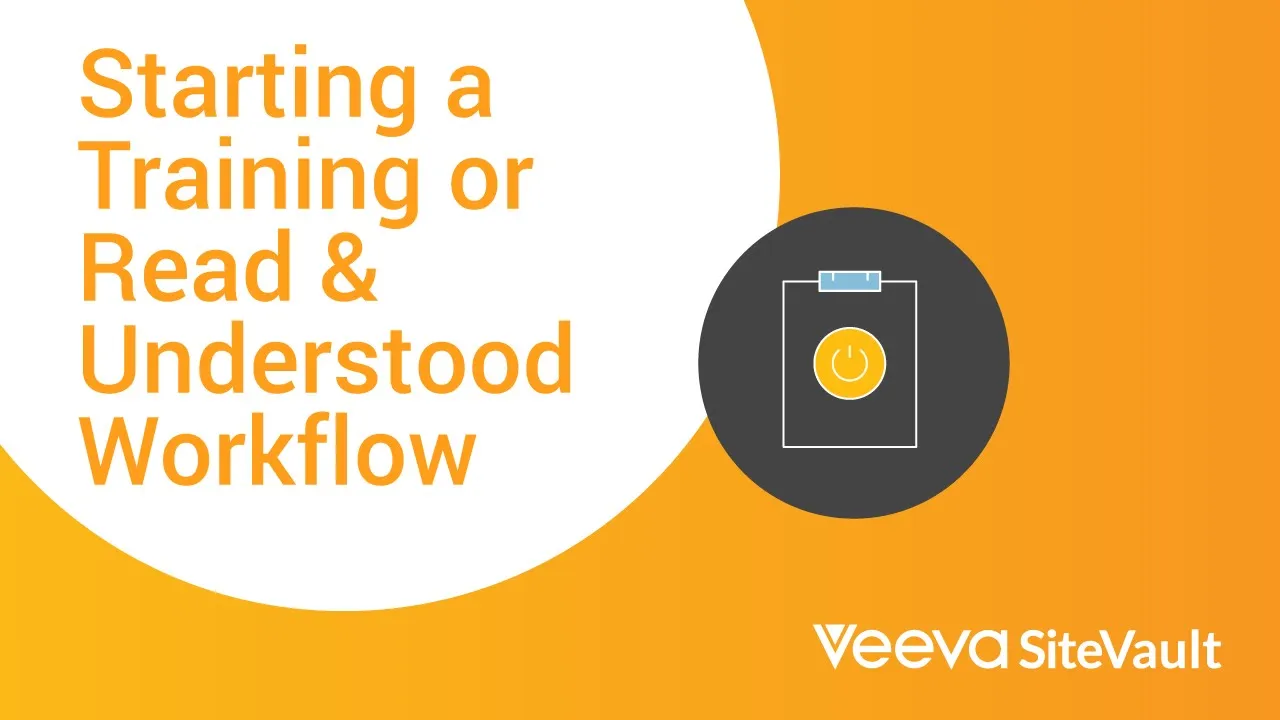 Starting a Training or Read and Understood Workflow