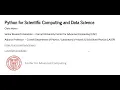 Python for Scientific Computing and Data Science
