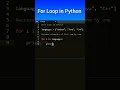 For Loop in Python