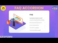 How to Code a Responsive FAQ accordion dropdown VanillaJS Tutorial - frontend mentor challenge
