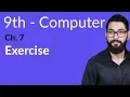 9th Class Computer - Ch 7