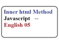 Inner HTML Method in Javascript -