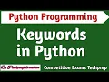 Lec - 1 5 Python Keywords Reserve Words in Python in Hindi