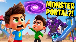 A Monster Came From the Portal! 😱 Tim ⚡ Max Playg