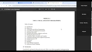 cit213 Elementary Data Processing Lecture