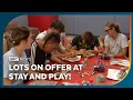 Sports activities arts and crafts - all on offer at Stay and Play