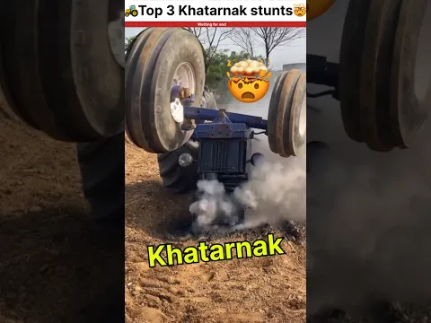 top 3 tractor stunts accidents #tractor #trending #shorts