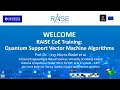 RAISE CoE Training Quantum Support Vector Machine Algorithms
