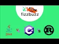 Java vs C vs Rust Lang FizzBuzz