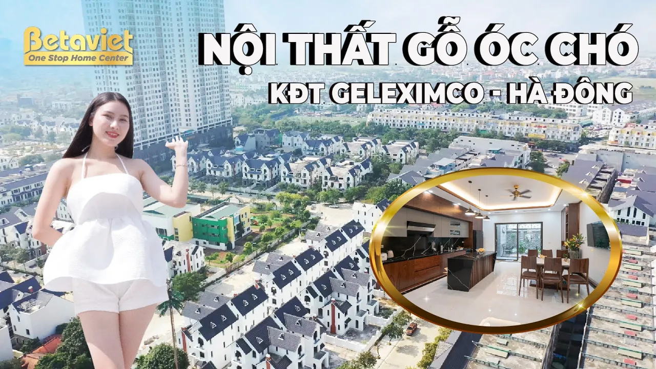 Thiết kế nội thất gỗ óc chó sang trọng và thịnh vượng KĐT Geleximco