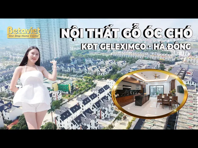 Thiết kế nội thất gỗ óc chó sang trọng và thịnh vượng KĐT Geleximco