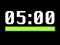 5 Minute Timer Progress Bar - 4K 60 FPS