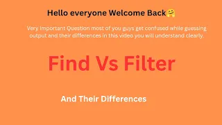 JavaScript find vs filter Clear Explanation With Example