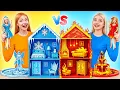 Lagu We Build Amazing Doll House | Hot vs Cold Challenge by Multi DO Girls