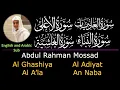 Download Lagu Abdul Rahman Mossad -  Surah Al Ghashiya, Al A'la, Al Adiyat, An Naba