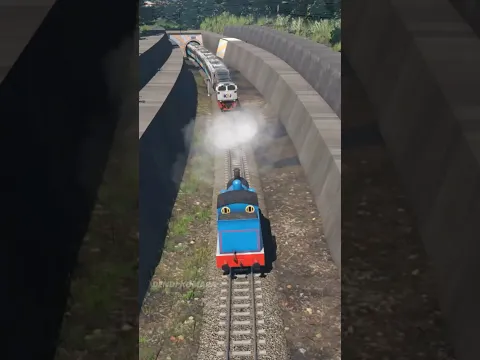 Thomas adu kekuatan dengan kereta panjang