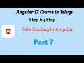Data Bindings and it s Types in Angular Angular17 A complete Angular17 Course in Telugu
