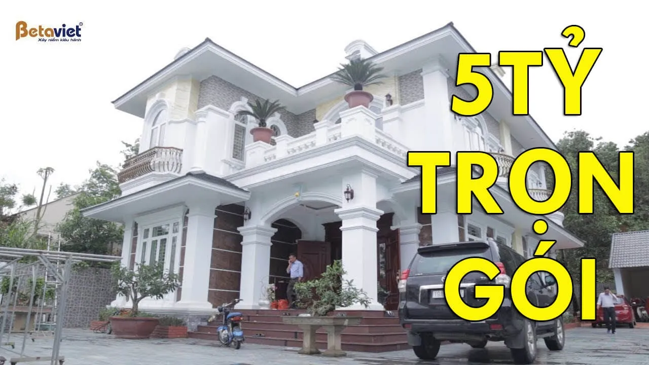 Thiết kế biệt thự 2 tầng tân cổ điển châu Âu siêu sang tại Phú Thọ