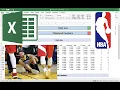 Project NBA Games on Excel Adjusting Player Minutes