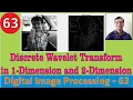 Discrete Wavelet Transform in 1-Dimension and 2-Dimension implementation in MATLAB 1-D 2-D DWT