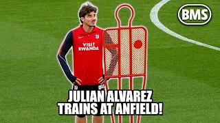JULIAN ALVAREZ TRAINS AT ANFIELD! 👀 Liverpool v Atletico Madrid 🏆 Champions League
