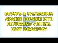 DevOps SysAdmins Apache default site returning virtual host directory