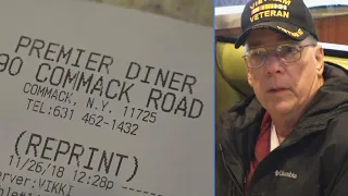 Mystery Woman Pays Disabled Vietnam Veteran s Check at New York Diner