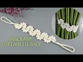 Macrame Curtain Tie Back Macrame Leaf Vine Pattern